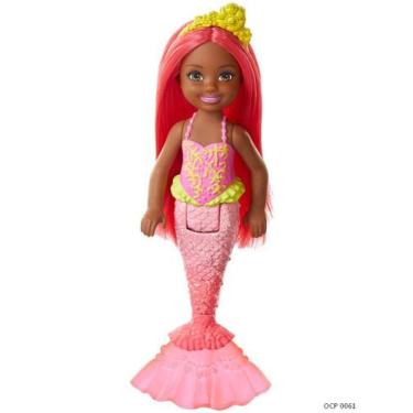 Barbie Sereia Loira com Cauda Rosa - Mattel 