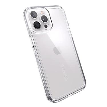 Imagem de Speck Capa fina transparente para iPhone 13 Pro Max - proteção contra quedas, compatível com carregamento sem fio, antiamarelamento, antidesbotamento, capa de telefone de 6,7 polegadas - GemShell