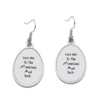 Imagem de Love You To The Mountainsnd Brinco de costas - Brincos com pingente para meninas - Presente de festa de aniversário dos namorados