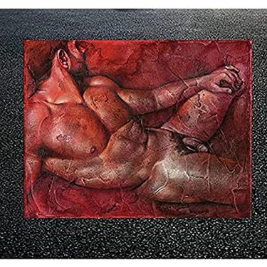 Imagem de Pôster Homossexual Hug Passion Poster Man Gay Painting Homossexual Couple Hug Poster Homossexual Wall Art R18 Impressão de arte em tela Decoração de quarto 60x90cm_NoFramed