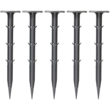 Imagem de 100 peças de plástico para jardinagem de 22 cm, para fixação de plástico resistente à ferrugem e à prova de ferrugem, ferramentas de fixação de jardinagem para fixar filme de plástico para estufa, película de estufa, rede de moscas