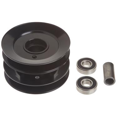 Imagem de Oregon Conjunto de polia dupla 44-103 com rolamentos substitui MTD 756-1202, prata