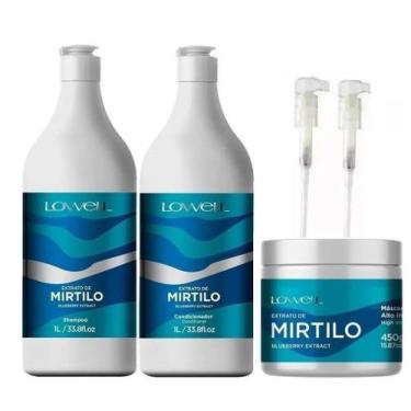 Imagem de Extrato De Mirtilo Shampoo + Condicionador + Máscara Lowell