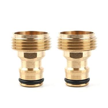 Imagem de 2 pe?as 3/4quot;?Conector r¨¢pido de rosca macho/f¨ºmea Conector de irriga??o de jardim???Adaptador de torneira Juntas de mangueira de jardim Pin?a de tubo, macho, 3/4''