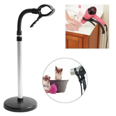 Imagem de Suporte Secador Cabelo Pet Giratorio Bancada Flexivel Ajustavel Chao Salao Cabeleireiro