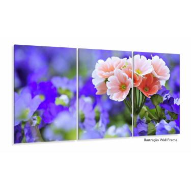 Imagem de Quadro Decorativo Flores Escritório Em Tecido 3 Peças m02