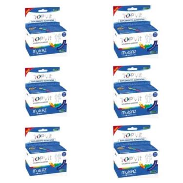 Imagem de Topvit Multivitamínico Az 500mg C/60 (Kit C/06)