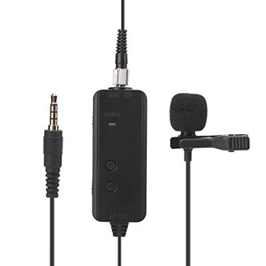 Imagem de Hilitand Microfone Lavalier, gravação de redução de ruído com clipe de lapela microfone clipe em microfone de entrevista com adaptador de 6,5 mm para Vlog ao vivo, conferência, podcast compatível com câmera, PC, computador