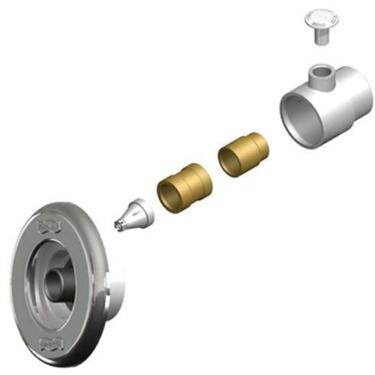 Imagem de Dispositivo de Hidromassagem ABS/Inox Pratic 1 1/2 p/ Pisci