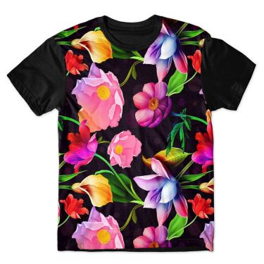 Imagem de Camiseta As Braba Masculina Flores Full Print