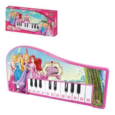 Imagem de Teclado Musical Infantil Princesas Piano Com Musica E Som Para Meninas