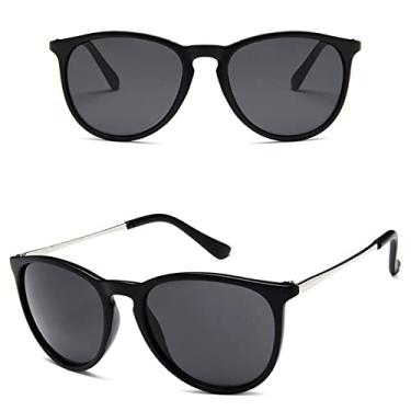 Imagem de Óculos de Sol Olho de Gato Redondo Designer Retrô Óculos de Sol Masculino Espelho Moda Vintage Condução Óculos De Sol,4,A