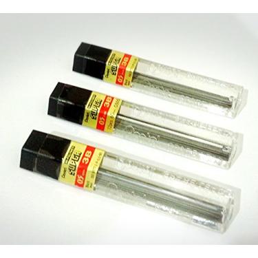 Imagem de Refil de chumbo Pentel 0,5 mm 3B, preto, 12 grafites por tubo (C505-3B) pacote com 3