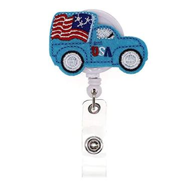 Imagem de Bonito suporte de crachá retrátil de feltro para identificação de cartão de identificação carretel de crachá para enfermeiro/médico/porta-documentos/equipe médica