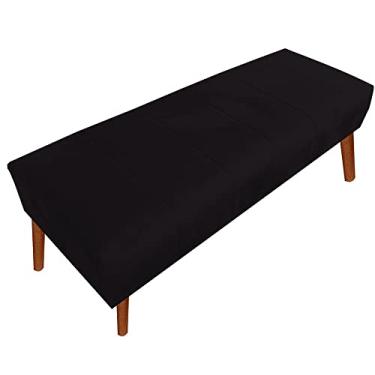 Imagem de Recamier Decorativo Quarto Sala Suede Hermes Preto
