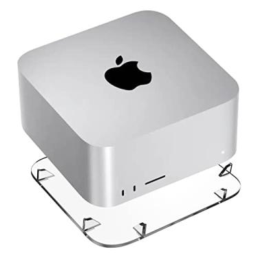 Imagem de CaSZLUTION Acrylic Desktop Stand for Mac Studio M4/M2/M1 Max, M3/M2/M1 Ultra - Mac Studio Stand Holder Compatible with Mac Studio and for Mac mini M1/M2/M2 Pro, Clear