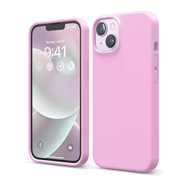 Imagem de Capa elago compatível com iPhone 14, capa de silicone líquido, capa protetora de corpo inteiro, à prova de choque, design fino, forro de microfibra macia antiarranhões, 6,1 polegadas (rosa choque)