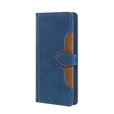 Imagem de DIIGON Capa de telefone tipo carteira para ALCATEL Lumos, capa slim fit de couro PU premium, anti-sujeira, azul