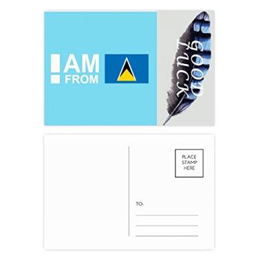 Imagem de Conjunto de cartões postais I Am From Lucia Art Deco Fashion Lucky Feather 20 peças