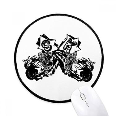 Imagem de Tapete de mouse preto para computador com padrão de motocicleta, para computador
