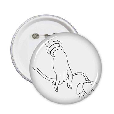 Imagem de Broche de mão com estampa de lótus da Culture Religion Customs, emblema, acessório, decoração, 5 peças