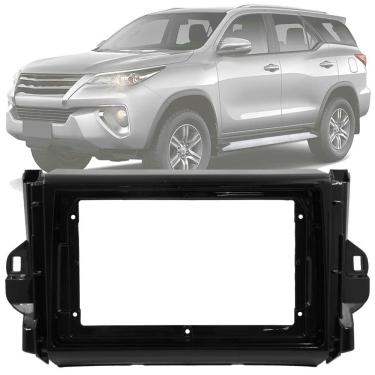 Imagem de Moldura Painel 2 Din 9" Polegadas Hilux SW4 2015 até 2018 Black Piano