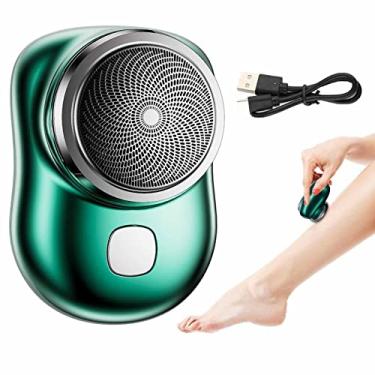 Imagem de Barbeador elétrico de viagem - Navalha de limpeza indolor para homens - Barbeador de bolso portátil, aparador de barbear de precisão, barbeador de lâmina lavável para viagem, aparador de cabelo Aocate