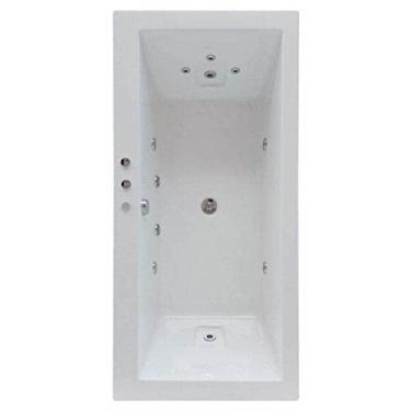 Imagem de Astra Banheira Hidromassagem Cayman Luxo 180x85x47cm - 4 Jatos Acrílico Retangular 220v