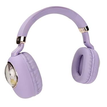 Imagem de Fone de ouvido estéreo sem fio Bluetooth, fones de ouvido recarregáveis com isolamento de ruído Bluetooth, design ergonômico, alta sensibilidade para filmes e música (roxo)