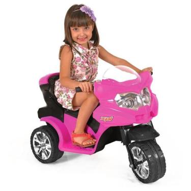 Mini Moto Eletrica Infantil Rosa Meg Turbo 6v Magic Toys