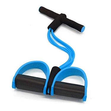 Imagem de Extensor Elastico Para Exercicio Fisico Ginastica Academia resistência 4 tubos azul