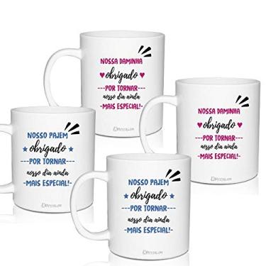 Imagem de 4 Canecas Convite Personalizadas Agradecimento para Pajem e Daminha