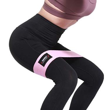 Imagem de Elonglin – Cinto elástico para ioga e quadril para fitness feminino masculino força para puxar treinamento, alongamento, faixa de resistência para exercícios rosa G