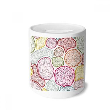 Imagem de DIYthinker Caixa de dinheiro biológica com estrutura de células de microscópio colorida, porta-moedas de cerâmica, presente de cofrinho