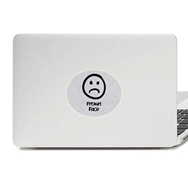 Imagem de Adesivo branco com estampa de chat feliz com emblema de vinil para laptop e notebook