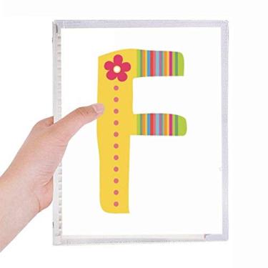 Imagem de Caderno de folhas soltas com estampa floral do alfabeto F