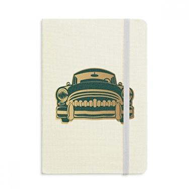 Imagem de Caderno clássico verde com estampa de carros, capa dura em tecido oficial