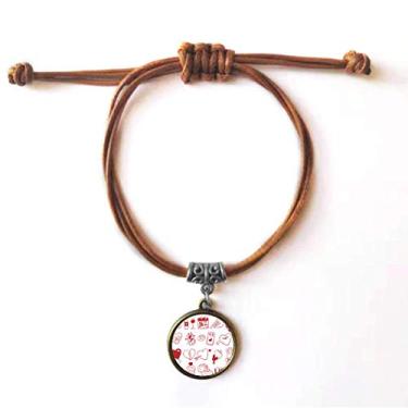 Imagem de DIYthinker Pulseira de couro com corda de couro para esconderijo do Dia dos Namorados