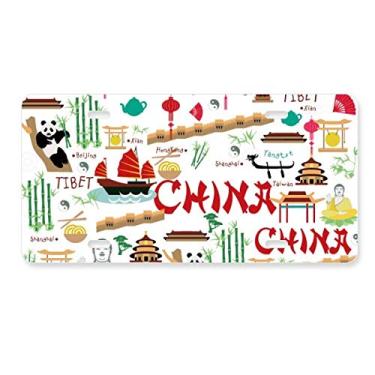 Imagem de DIYthinker Placa de licença chinesa de bambu panda decoração de placa de carro aço inoxidável