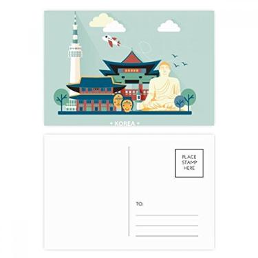 Imagem de Tourist Atrations in Seoul Korea Conjunto de cartões postais de aniversário Cartão de agradecimento