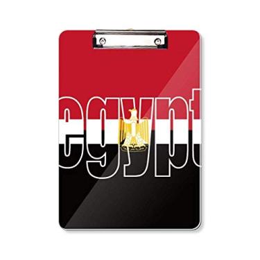 Imagem de Placa de apoio para prancheta com nome da bandeira do Egito A4