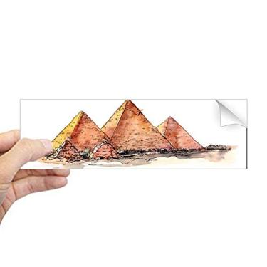 Imagem de DIYthinker Adesivo retangular da pirâmide do Egito de Gaza, para notebook, janela