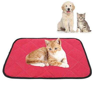 Imagem de Labuduo Tapete para dormir para animais de estimação, tapete para animais de estimação (vermelho rosa, G)