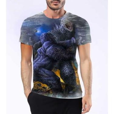 Imagem de Camisa Camiseta King Kong Vs Godzilla Monstros Filme Desenh - Estilo K