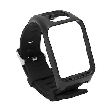 Imagem de Pulseira de Relógio de Silicone, Pulseiras de Relógio Protetoras à Prova d'água Macias para Corrida Feminina (Preto)