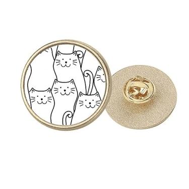 Imagem de Sling Cat Protect Animal Pet Lover Round Metal Golden Pin Broche Clip, Medium, não aplicar