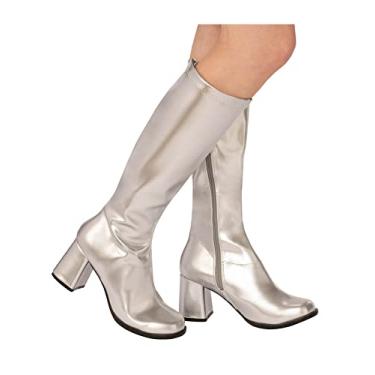 Imagem de Rubies Women's Costume GoGo Boots, Silver, 8