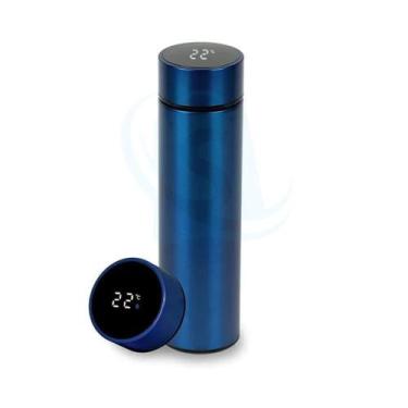 Imagem de Garrafa Térmica Inteligente Aço Inox Sensor Digital - Azul - Garrafa T