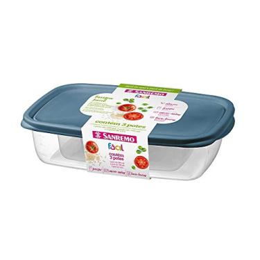 Imagem de Sanremo - Conjunto com 3 Potes Plásticos Herméticos de Tamanhos Variados, Linha Fácil