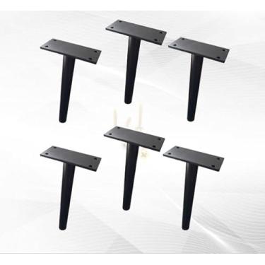 Imagem de Pés para móvel Multiuso Metal Alta Resistência KIT 6
